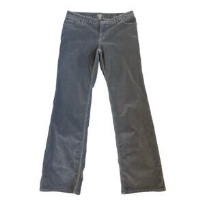 J. Jill Corduroy Pants Womens 10 Bootcut Gray Stretch Mid-Rise Cotton Casual